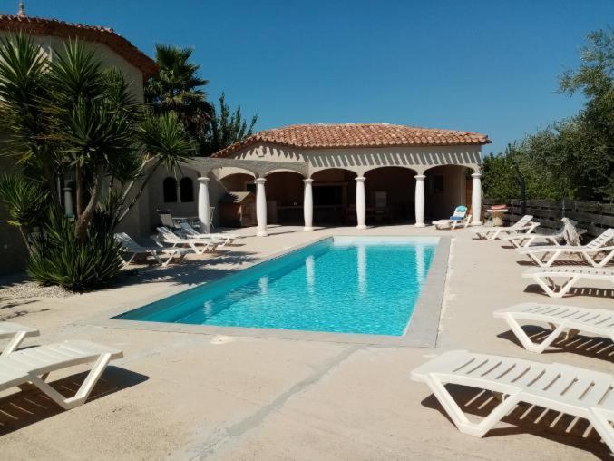 Bienvenue A L Hacienda Villa Magalas Buitenkant foto